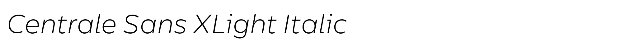 Centrale Sans XLight Italic image